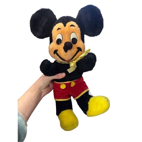 VTG 60s 70s Walt Disney Mickey Mouse Plush California Stuffed Toy 12" Sitting - Picture 1 of 4